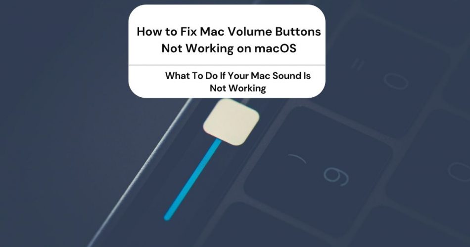 Mac Volume Keys Not Working