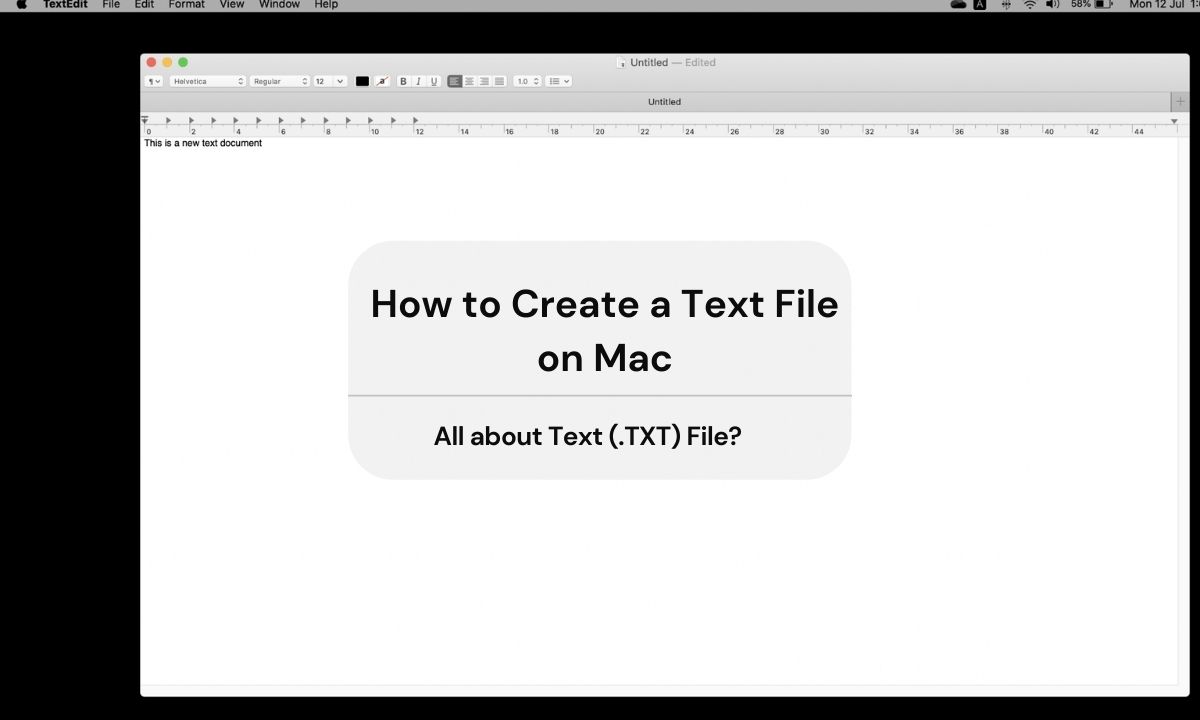 How To Create A Text File On Mac