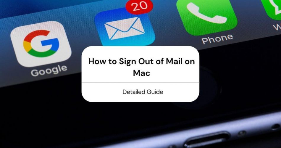 how to sign out of mail on mac
