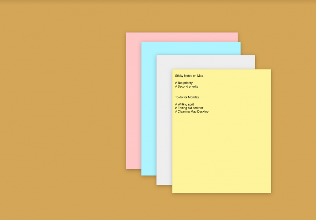 How To Put Sticky Notes On Desktop Mac