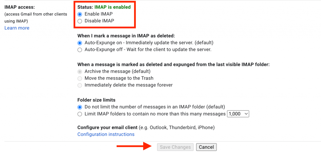 Is Your Gmail Not Working On IPhone Fix It Now   Enable IMAP For Gmail 1024x493 