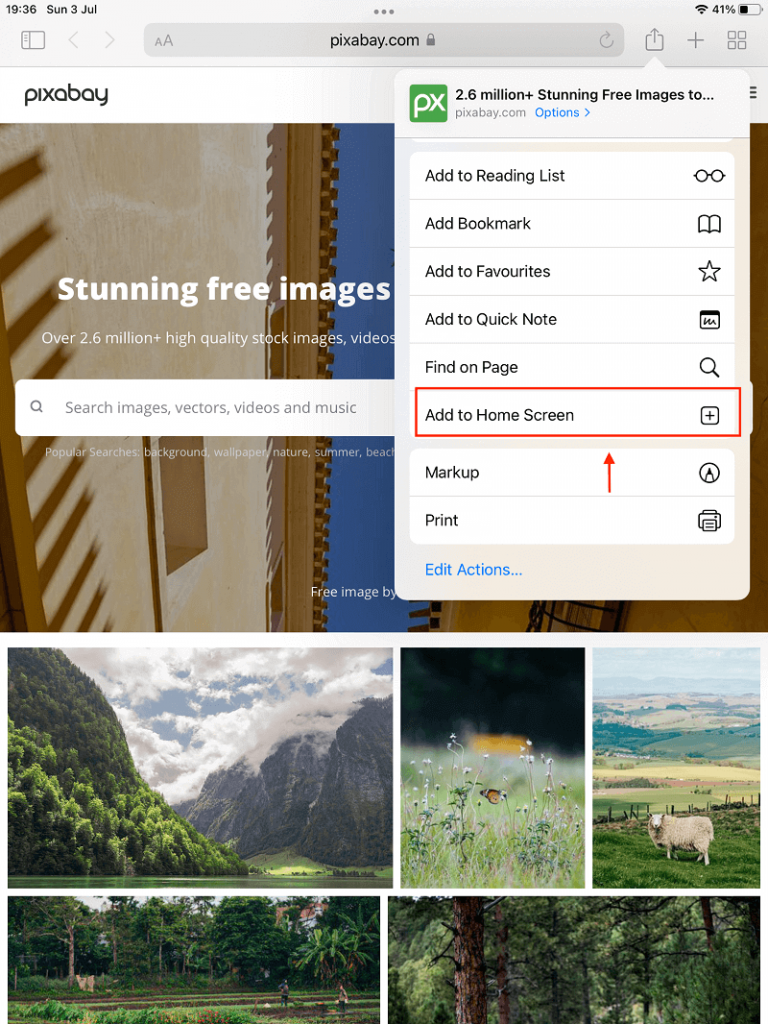 safari bookmark as app